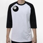 Raglan 3/4 Roundneck Shirt (White Body) Thumbnail
