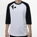 Raglan 3/4 Roundneck Shirt (White Body) Thumbnail