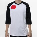 Raglan 3/4 Roundneck Shirt (White Body) Thumbnail