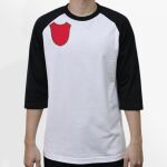 Raglan 3/4 Roundneck Shirt (White Body) Thumbnail