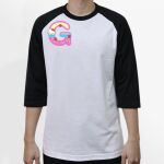Raglan 3/4 Roundneck Shirt (White Body) Thumbnail