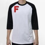 Raglan 3/4 Roundneck Shirt (White Body) Thumbnail