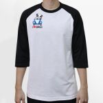 Raglan 3/4 Roundneck Shirt (White Body) Thumbnail