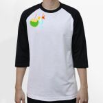 Raglan 3/4 Roundneck Shirt (White Body) Thumbnail