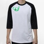 Raglan 3/4 Roundneck Shirt (White Body) Thumbnail
