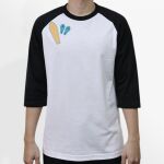 Raglan 3/4 Roundneck Shirt (White Body) Thumbnail