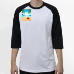 Raglan 3/4 Roundneck Shirt (White Body) Thumbnail