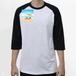 Raglan 3/4 Roundneck Shirt (White Body) Thumbnail