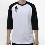 Raglan 3/4 Roundneck Shirt (White Body) Thumbnail