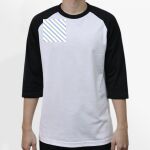 Raglan 3/4 Roundneck Shirt (White Body) Thumbnail