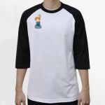 Raglan 3/4 Roundneck Shirt (White Body) Thumbnail