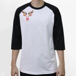 Raglan 3/4 Roundneck Shirt (White Body) Thumbnail