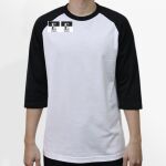 Raglan 3/4 Roundneck Shirt (White Body) Thumbnail