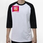 Raglan 3/4 Roundneck Shirt (White Body) Thumbnail