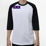 Raglan 3/4 Roundneck Shirt (White Body) Thumbnail