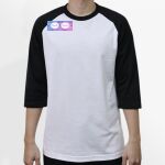 Raglan 3/4 Roundneck Shirt (White Body) Thumbnail