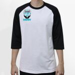 Raglan 3/4 Roundneck Shirt (White Body) Thumbnail