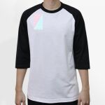 Raglan 3/4 Roundneck Shirt (White Body) Thumbnail