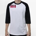 Raglan 3/4 Roundneck Shirt (White Body) Thumbnail