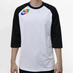 Raglan 3/4 Roundneck Shirt (White Body) Thumbnail