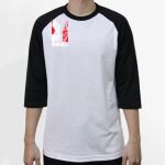 Raglan 3/4 Roundneck Shirt (White Body) Thumbnail