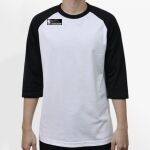 Raglan 3/4 Roundneck Shirt (White Body) Thumbnail