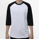 Raglan 3/4 Roundneck Shirt (White Body) Thumbnail