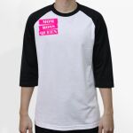 Raglan 3/4 Roundneck Shirt (White Body) Thumbnail