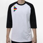 Raglan 3/4 Roundneck Shirt (White Body) Thumbnail