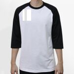 Raglan 3/4 Roundneck Shirt (White Body) Thumbnail