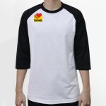 Raglan 3/4 Roundneck Shirt (White Body) Thumbnail