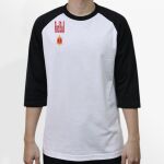 Raglan 3/4 Roundneck Shirt (White Body) Thumbnail