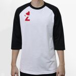 Raglan 3/4 Roundneck Shirt (White Body) Thumbnail