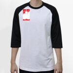 Raglan 3/4 Roundneck Shirt (White Body) Thumbnail