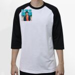 Raglan 3/4 Roundneck Shirt (White Body) Thumbnail