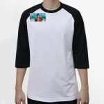 Raglan 3/4 Roundneck Shirt (White Body) Thumbnail