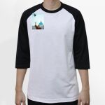Raglan 3/4 Roundneck Shirt (White Body) Thumbnail
