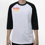 Raglan 3/4 Roundneck Shirt (White Body) Thumbnail
