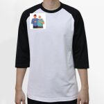 Raglan 3/4 Roundneck Shirt (White Body) Thumbnail