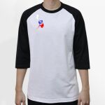 Raglan 3/4 Roundneck Shirt (White Body) Thumbnail