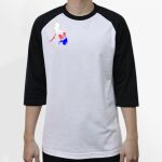 Raglan 3/4 Roundneck Shirt (White Body) Thumbnail