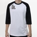 Raglan 3/4 Roundneck Shirt (White Body) Thumbnail