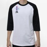Raglan 3/4 Roundneck Shirt (White Body) Thumbnail