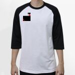 Raglan 3/4 Roundneck Shirt (White Body) Thumbnail