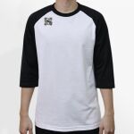 Raglan 3/4 Roundneck Shirt (White Body) Thumbnail