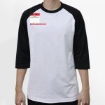 Raglan 3/4 Roundneck Shirt (White Body) Thumbnail