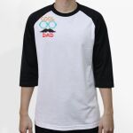 Raglan 3/4 Roundneck Shirt (White Body) Thumbnail