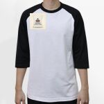 Raglan 3/4 Roundneck Shirt (White Body) Thumbnail