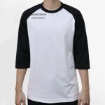 Raglan 3/4 Roundneck Shirt (White Body) Thumbnail