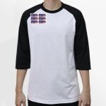 Raglan 3/4 Roundneck Shirt (White Body) Thumbnail